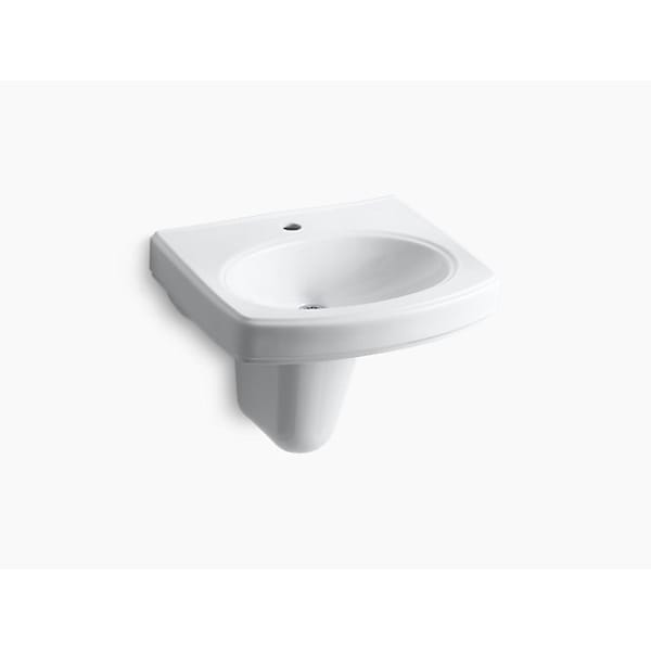 Pinoir Wall-Mount Bathroom Sink W/ Single Faucet Hole